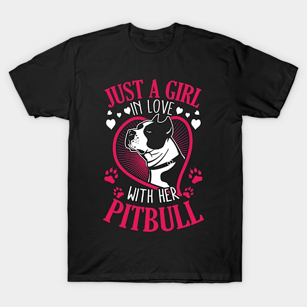 In Love with Pitbull T-Shirt by Anomali